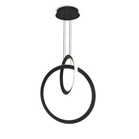 M7141  Kitesurf Double Loop Pendant 48W LED Black